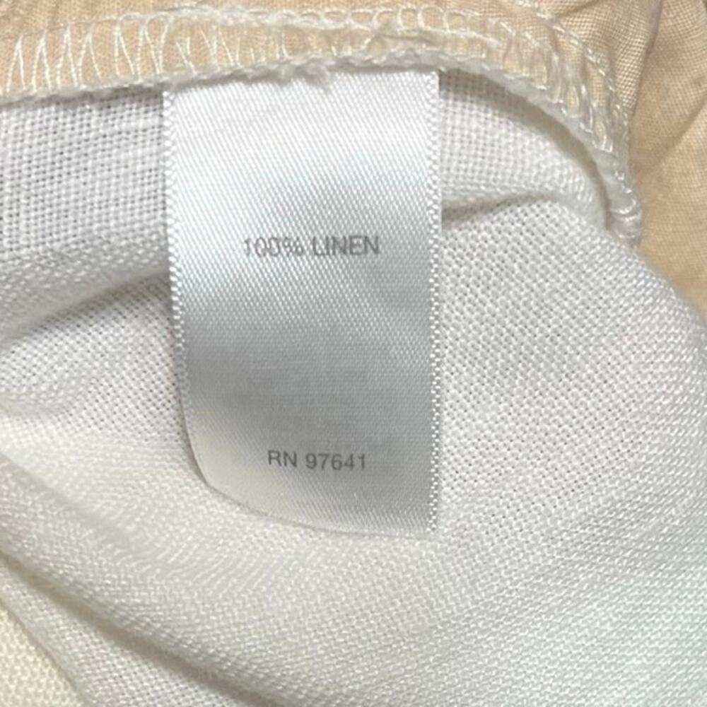 J Jill Love Linen Cropped Pull On Pants S Tall Pockets White Beach Minimalist - Picture 4 of 6